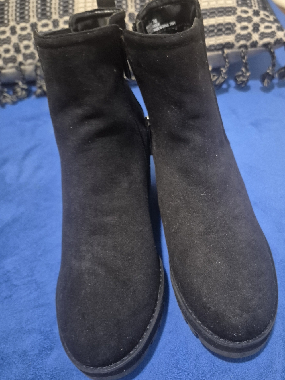 Women's Black Suede Ankle Boots - Sleek Everyday Style